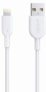Кабель Anker POWERLINE II 10000 перегибов. Кевлар, 0.9м белый