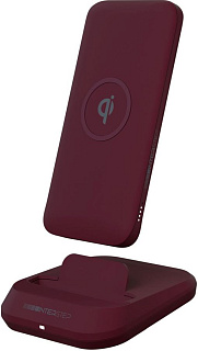 Внешний Аккумулятор 10DQi с док-станцией и беспроводной зарядкой, бордо