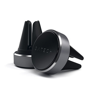 Автомобильный держатель Satechi Aluminum Vent Magnet Mount для смартфонов. Материал пластик\металл. Цвет серый космос.
Satechi Aluminum Vent Magnet Mount - Space Gray