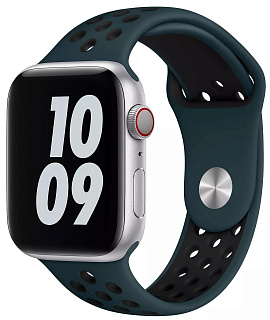 Ремешок Wiwu Dual Color Silicone Band для Apple Watch Series 1-6/SE 42/44 mm (Blue/Black)