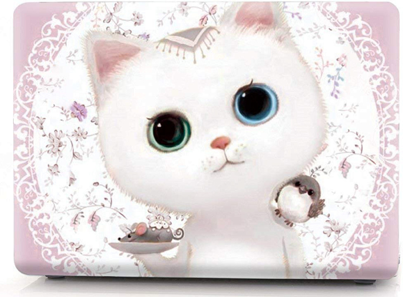 фото Чехол накладка пластиковая i-Blason для Macbook Pro13 A1706/A1708 Cute kitten pink