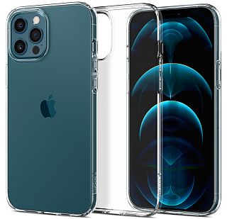 Чехол-накладка Spigen Crystal Flex (ACS01517) для iPhone 12/ iPhone 12 Pro (Clear)