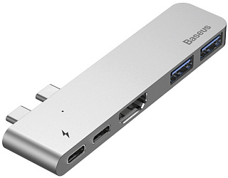 Хаб Baseus Thunderbolt C+ Dual Type-C to USB3.0/HDMI/Type-C Female HUB Converter Deep Space Grey