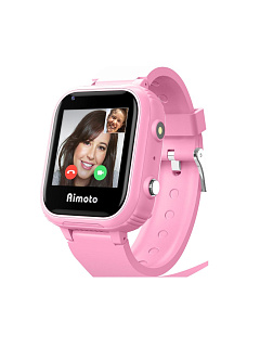 AIMOTO IQ 4G Детские умные часы с голосовым помощником Маруся (розовые)