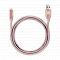 LENZZA Nylon Braided Kevlar Cable Кевларовый кабель Lightning to USB, длина 1,2 м. Цвет розовое золото.
Lenzza Nylon Braided Kevlar Cable /Apple lightning,1.2m - Rose Gold