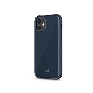 Тонкий чехол-накладка Moshi iGlaze для iPhone 12 mini. Совместим с системой крепления Moshi SnapTo ™. Материал: ударопрочный пластик 100%. Цвет: синий