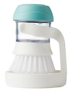 Щетка для мытья посуды Jordan & Judy Automatic Detergent Filling Pot Brush (White)
