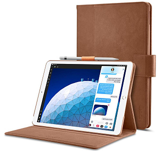 Чехол - книжка Spigen Stand Folio, brown - iPad Air/Pro 10.5&quot;