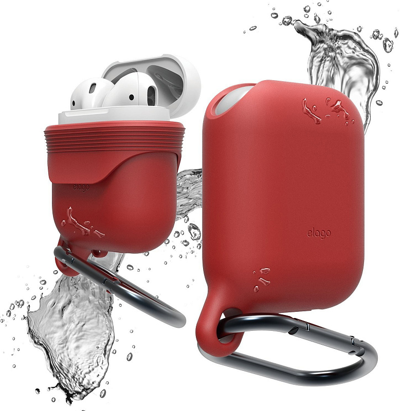 фото Водонепроницаемые чехлы из силикона с карабином Elago waterproof hang case / Red
