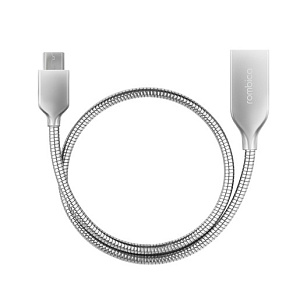Rombica Кабель Digital AS-10 mini, USB - micro USB, металлическая оплетка, 0.3 м, серебристый