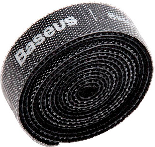 Органайзер проводов Baseus Rainbow Circle Velcro Straps 1m Black