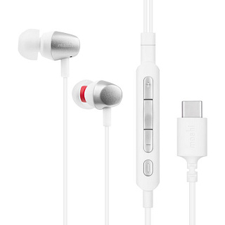 Наушники-гарнитура Moshi Mythro, разъем Type-C. Цвет серебряный.
Moshi Mythro Type-C Earphones - Silver