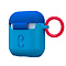 Чехол Case-Mate AirPods PRO - CreaturePods для футляра с возможностью беспроводной зарядки наушников AirPods PRO. Дизайн Tricky Trickster, цвет синий, карабин красный