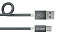 Дата -Кабель USB-miсroUSB, PVC/Nylon,цвет- SpGray, 1м