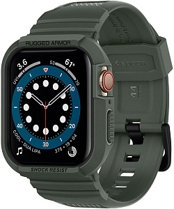 Чехол Spigen Rugged Armor Pro (062CS26016) для Apple Watch SE/4/5/6 44mm (Military Green)