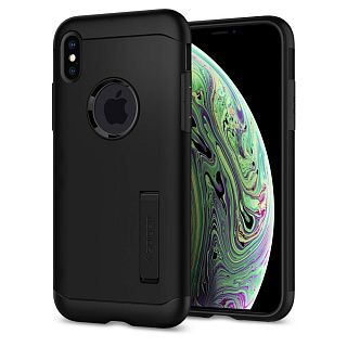 Чехол Spigen Slim Armor, black - iPhone XS/X