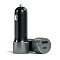 Автомобильное зарядное устройство Satechi 48W Car Charger Adapter. Разъемы: Type-C 36Вт, USB 12Вт. Цвет серый космос.Satechi 48W Car Charger Adapter with Type C and Standard USB