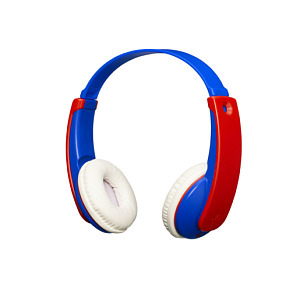 Наушники JVC беспроводные детские, модель HA-KD9BT-A-E, серия KIDS - Bluetooth. Цвет: синий/красный