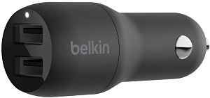 Автомобильное зарядное устройство Belkin Boost Up Dual USB-A 24W CCB001btBK (Black)