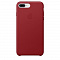 Кожаный чехол Apple Leather Case для iPhone 8 Plus/7 Plus, цвет (PRODUCT)RED красный