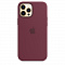 Силиконовый чехол MagSafe для IPhone 12 Pro Max сливового цвета