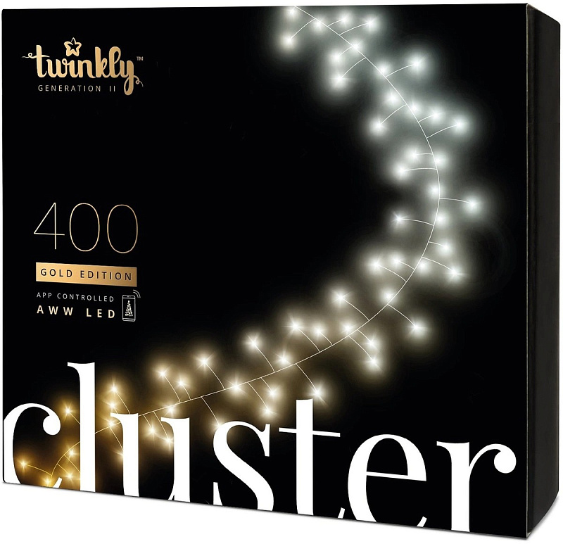 фото Smart-гирлянда Twinkly Cluster Gold Edition AWW 400 (TWC400GOP-BEU)
