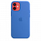 Силиконовый чехол MagSafe для IPhone 12/12 Pro цвета капри (синий)