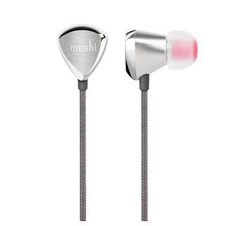 Наушники-гарнитура внутриканальные проводные Moshi Vortex. Цвет серебряный