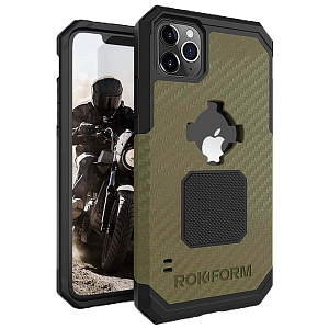 Противоударный чехол-накладка Rokform Rugged Case для iPhone 11 Pro Max со встроенным магнитом. Цвет: зеленый