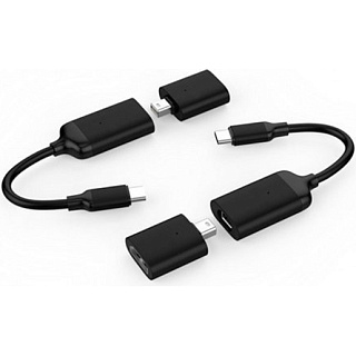 Адаптеры-переходники 2 шт. Hyper HyperDrive USB-C to 4K60Hz HDMI & Mini DisplayPort Adapter. Адаптер USB-C to Mini DisplayPort и Mini DisplayPort to HDMI. Цвет черный.
Hyper HyperDrive USB-C to 4K60Hz HDMI & Mini DisplayPort Adapter - Black