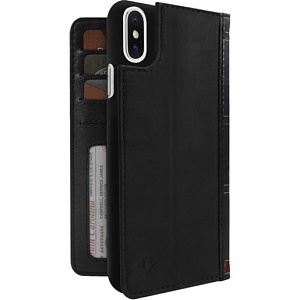 Чехол-книга Twelve South BookBook для iPhone X. Материал: натуральная кожа. Цвет черный