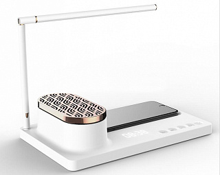 Настольная лампа HomeTree Jane Wireless Lamp White с колонкой