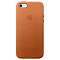 Кожаный чехол Apple Leather Case для iPhone XS, цвет (Saddle Brown) золотисто-коричневый