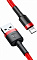 Кабель Baseus cafule Cable USB For lightning 2.4A 1M Red+Red