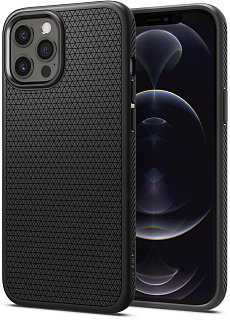 Чехол Spigen Liquid Air (ACS01701) для iPhone 12/ iPhone 12 Pro (Matte Black)