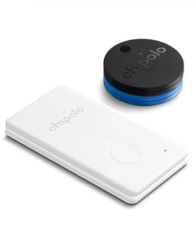 Комплект из 2 умных брелков Chipolo PLUS и 1 карты-трекера Chipolo Card (CH-C17B-CPM6-R), черный, синий, белый