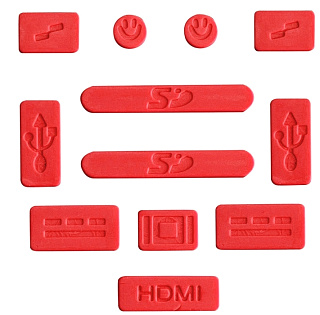 Заглушки портов i-Blason Anti Dust Cup 12psc для MacBook Pro Retina/Macbook Air (Red)