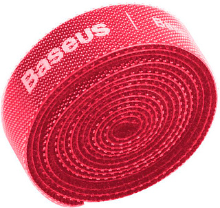 Органайзер проводов Baseus Rainbow Circle Velcro Straps 1m Red