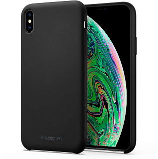 Чехол Spigen Silicone Fit, black - iPhone XS Max