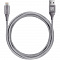 LENZZA Nylon Braided Kevlar Cable Кевларовый кабель Lightning to USB, длина 1,2 м. Цвет графит.
Lenzza Nylon Braided Kevlar Cable /Apple lightning,1.2m - Grey
