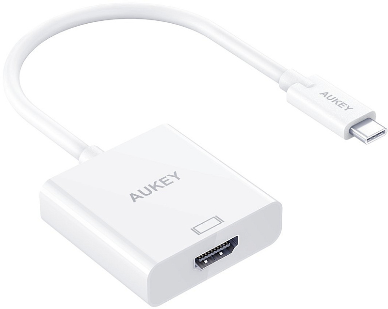 фото Переходник AUKEY CB-C01 ABS USB3.1 Type-c to HDMI F Adapter white