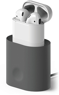 Зарядная станция из силикона Elago Airpods charging station - Dark Gray