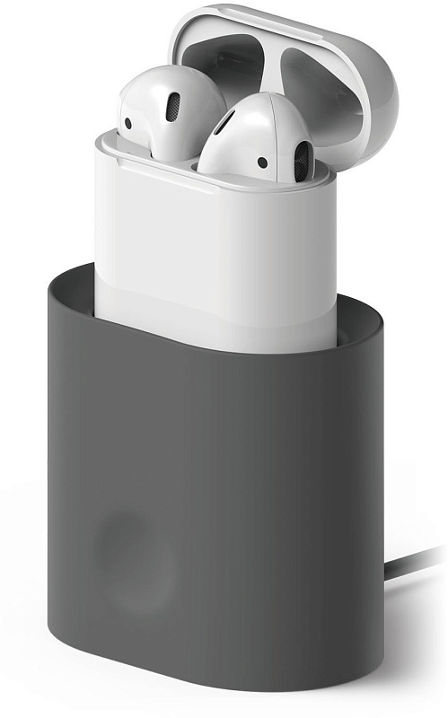 фото Зарядная станция из силикона Elago Airpods charging station - Dark Gray