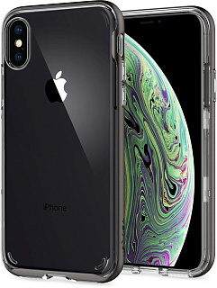 Чехол Spigen Neo Hybrid Crystal, gunmetal - iPhone XS/X