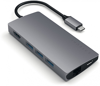 Хаб Satechi Multi-Port V2 Type-C 4K with Ethernet (Space Gray)