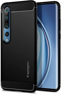 Чехол Spigen Rugged Armor (ACS00862) для Xiaomi Mi 10/10 Pro (Black)