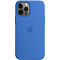 Силиконовый чехол MagSafe для IPhone 12 Pro Max цвета капри (синий)