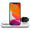 Беспроводное зарядное устройство Mophie 3-in-1 Wireless Charging Stand. Цвет: белый