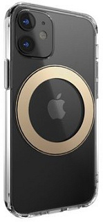 Чехол-накладка SwitchEasy MagCrush для iPhone 12 mini (5.4&quot;). Цвет: прозрачный, золотой