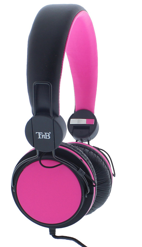 фото Проводная гарнитура T'nB  серии BE-COLOR, черно-розовая